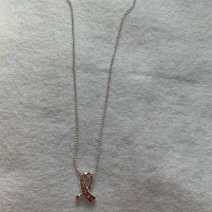 Breast cancer awareness necklace